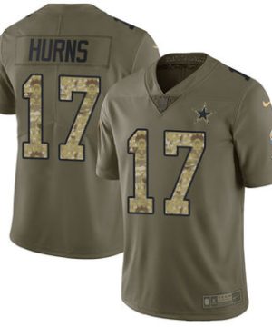 Mens Nike Dallas Cowboys 17 Allen Hurns Olive Camo Stitched NFL Limited 2017 Salute To Service Jersey 1 1