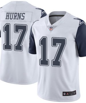 Mens Nike Dallas Cowboys 17 Allen Hurns White Stitched NFL Limited Rush Jersey 1 1