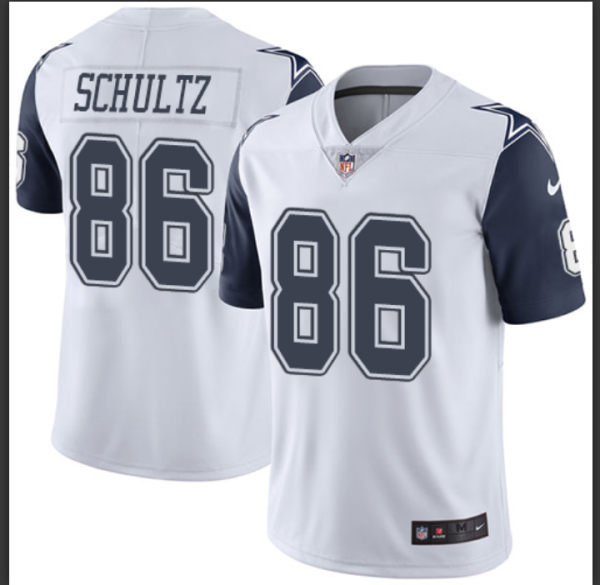 Mens Nike Dallas Cowboys 86 Dalton Schultz White Stitched NFL Limited Rush Jersey 1 1