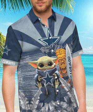 NFL Dallas Cowboys Hawaiian Shirt Baby Yoda Style Summer 2934 3