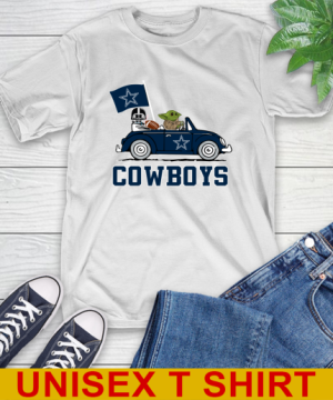 NFL Football Dallas Cowboys Darth Vader Baby Yoda Driving Star Wars Shirt T Shirt 1