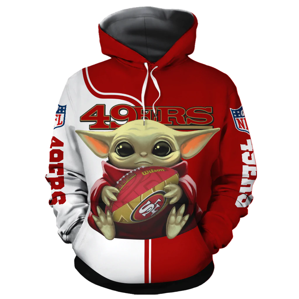 NFL San Francisco 49ers Baby Yoda Star Wars Hoodie