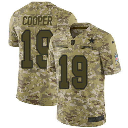 Amari Cooper Camo Stitched NFL Limited Salute To Service Jersey, Dallas Cowboys 19 NFL Limited Jersey