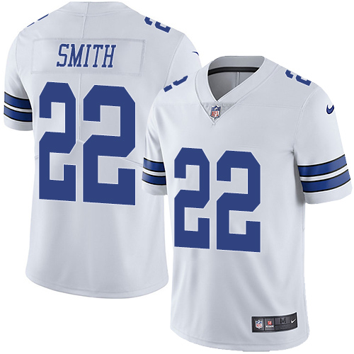 Nike Dallas Cowboys 22 Emmitt Smith White Mens Stitched NFL Vapor Untouchable Limited Jersey 1 1