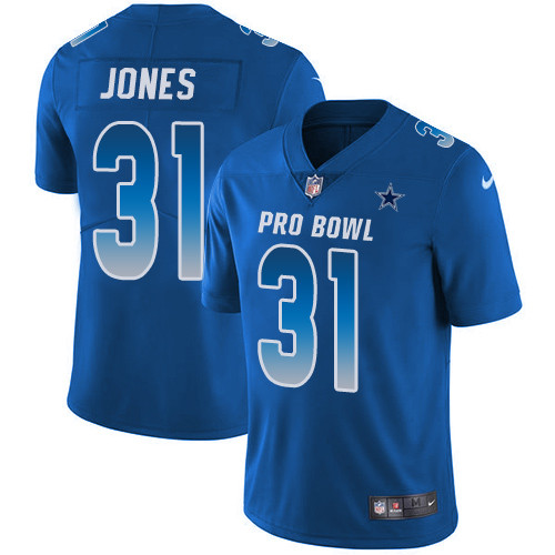 Byron Jones Royal 2019 Pro Bowl Jersey, Men's Dallas Cowboys 31 NFL Limited Jersey
