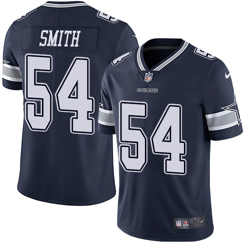 Jaylon Smith Navy Blue Team Color Stitched Jersey, Men's Dallas Cowboys 54 NFL Limited Jersey