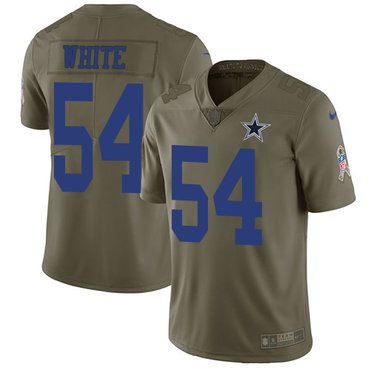 Nike Dallas Cowboys 54 Randy White Olive Mens Stitched NFL Limited 2017 Salute To Service Jersey 1 1