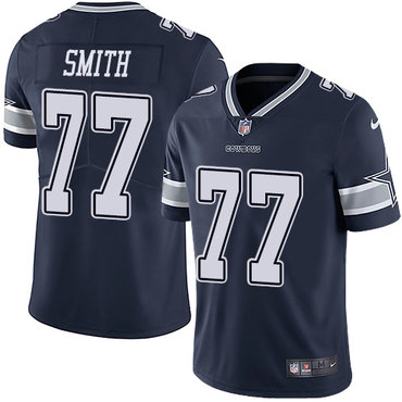Nike Dallas Cowboys 77 Tyron Smith Navy Blue Team Color Mens Stitched NFL Vapor Untouchable Limited Jersey 1 1