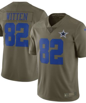 Nike Dallas Cowboys 82 Jason Witten Olive Salute To Service Limited Stitched NFL Jersey 1 1