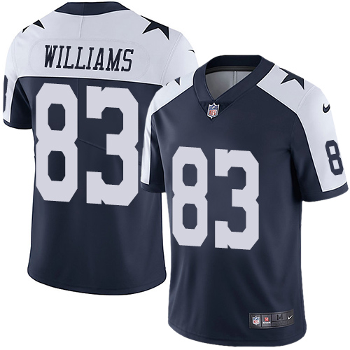 Nike Dallas Cowboys 83 Terrance Williams Navy Blue Thanksgiving Mens Stitched NFL Vapor Untouchable Limited Throwback Jersey 1 1