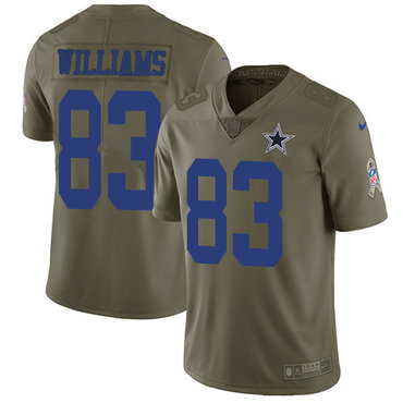 Nike Dallas Cowboys 83 Terrance Williams Olive Mens Stitched NFL Limited 2017 Salute To Service Jersey 1 1