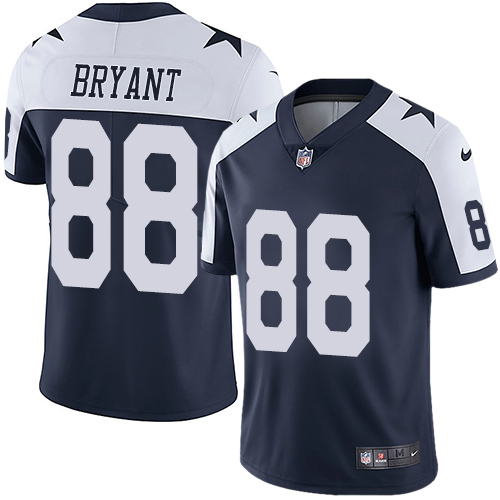 Nike Dallas Cowboys 88 Dez Bryant Navy Blue Thanksgiving Mens Stitched NFL Vapor Untouchable Limited Throwback Jersey 1 1