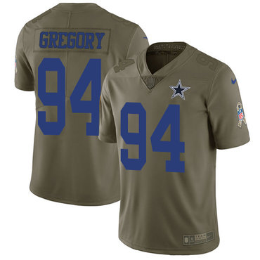 Nike Dallas Cowboys 94 Randy Gregory Olive Mens Stitched NFL Limited 2017 Salute To Service Jersey 1 1