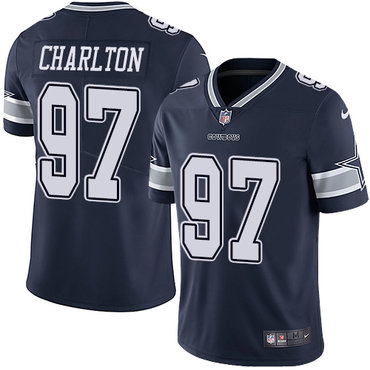 Nike Dallas Cowboys 97 Taco Charlton Navy Blue Team Color Mens Stitched NFL Vapor Untouchable Limited Jersey 1 1