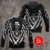 Personalized Oakland Raiders Black Eagle Premium Hoodie 3D Size S 5XL 1
