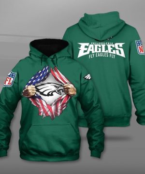Philadelphia Eagles Patriotic Flag Philadelphia Eagles Hoodie 3D 1