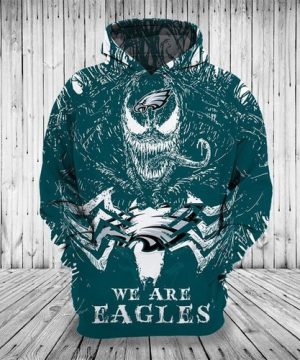 Philadelphia Eagles Venom We Are Eagles Philadelphia Eagles Philadelphia Eagles Hoodie 3D 1