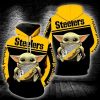 Pittsburgh Steelers Baby Yoda Full Print 3D Hoodie All Over Printed 1