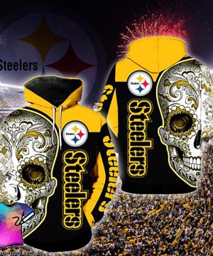 Sugar Skull Pittsburgh Steelers 3D Hoodie