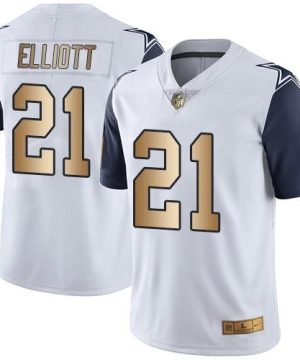 Toddler Dallas Cowboys 21 Ezekiel Elliott White Gold Stitched NFL Jersey 1 1