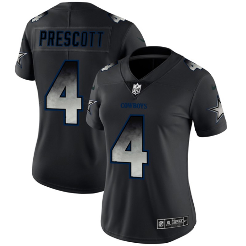 Dak Prescott Dallas Cowboys #4 Black Smoke NFL Limited Jerseys