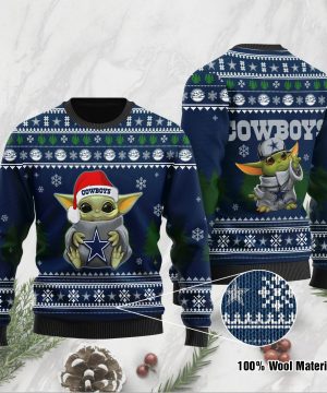 Yoda baby love Dallas Cowboys Ugly Christmas Sweater Ugly Sweater 1