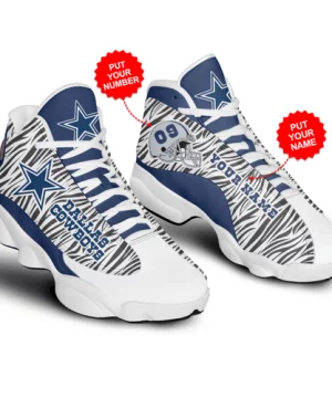 dallas cowboys football personalized air jordan sneaker13 for fan shoes sport sneakers jd13 sneakers personalized shoes design 1